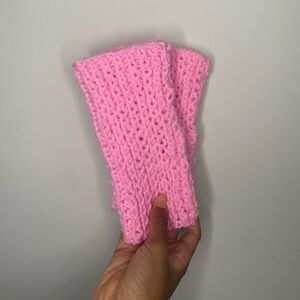 Light Pink Knitted Hand Warmers